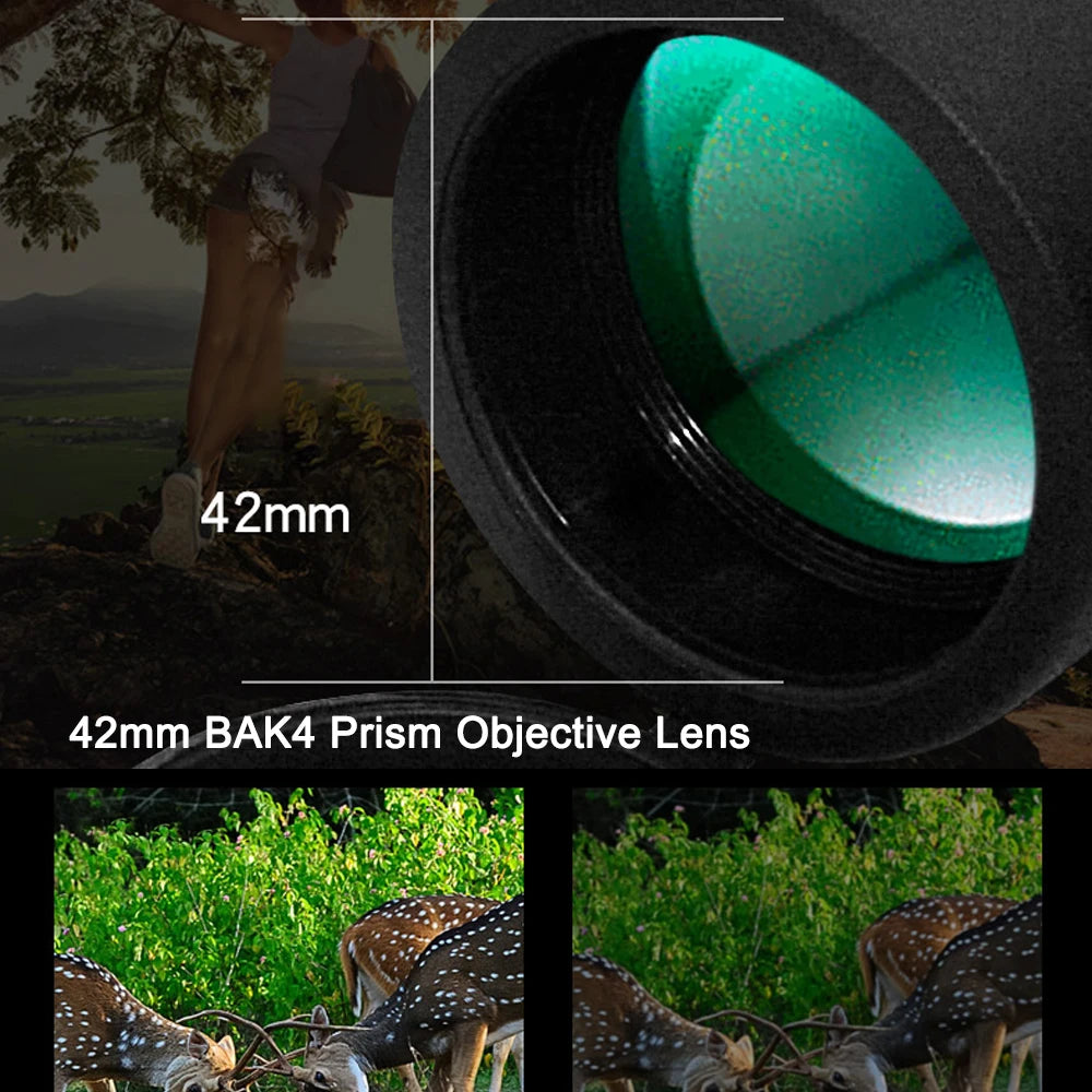 Handheld Portable Binoculars Telescopes 10X Magnify Powerful Binoculars Outdoor Sports Hunting Travelling Boating Birds Watching