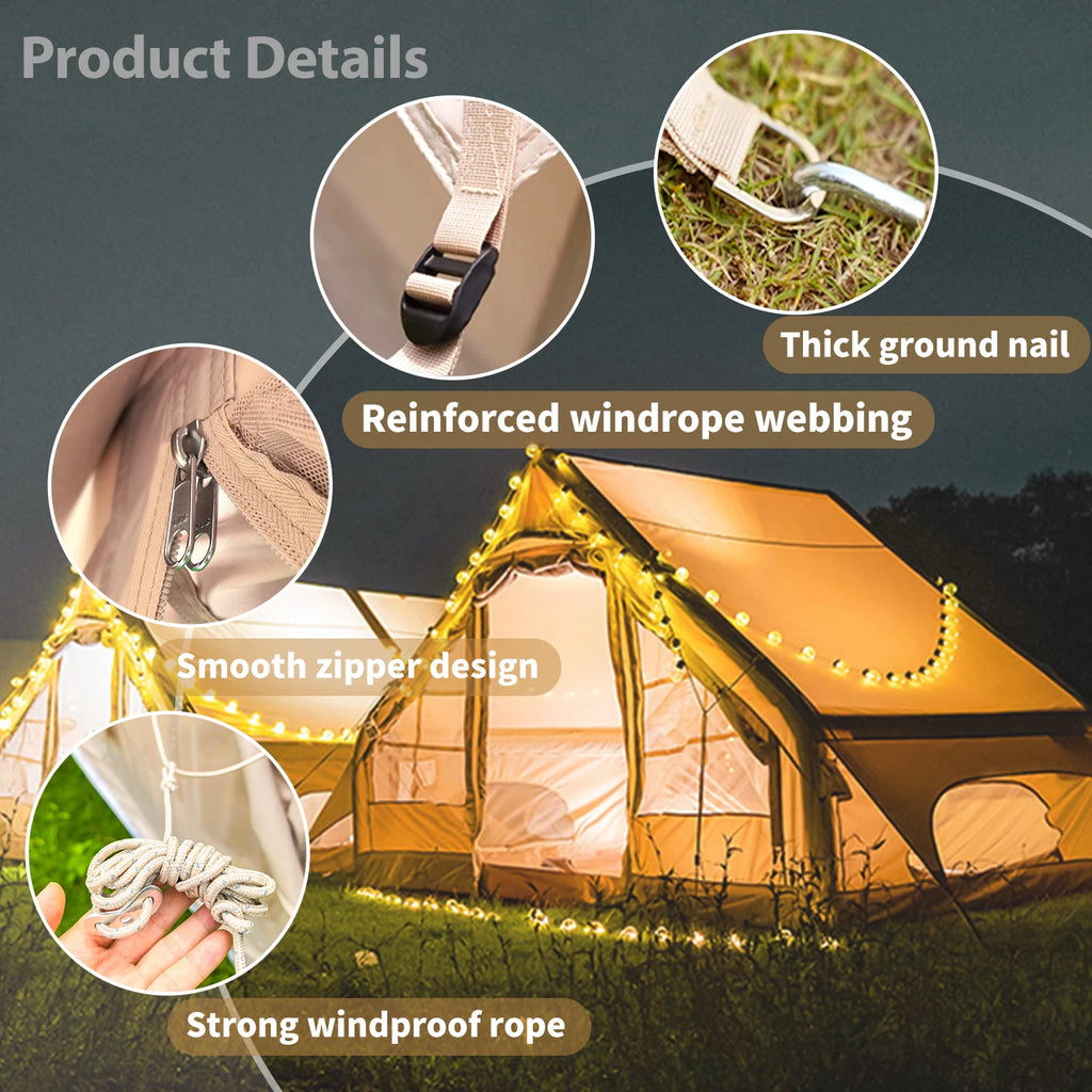 Inflatable Camping Tent – Large & Easy Setup (4–6 Person)