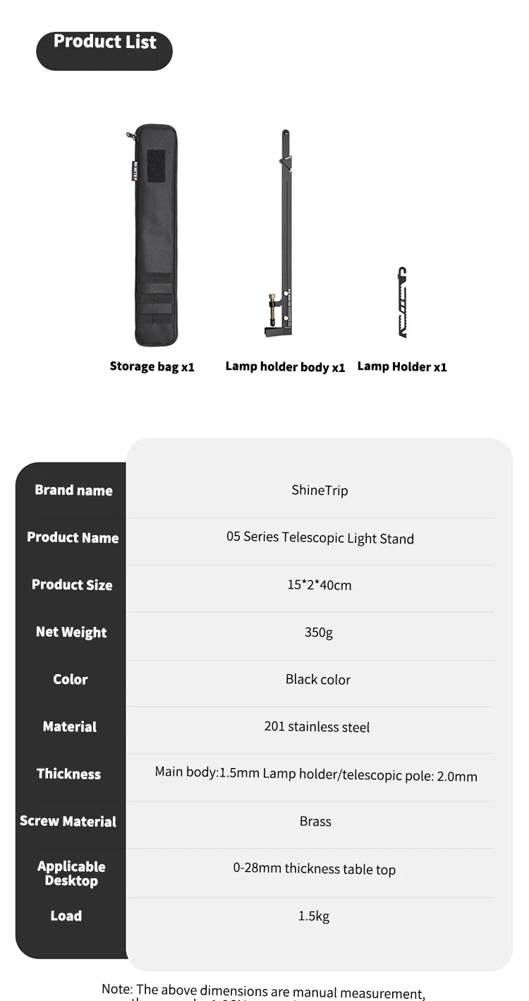 ShineTrip Portable Light Stand