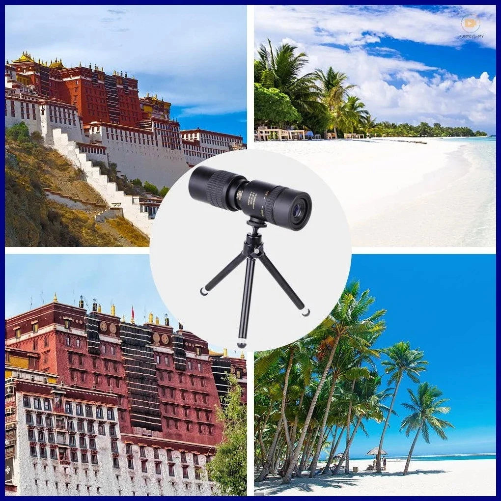 Military Metal 10-300x40 Zoom Len Spin Monoculars Professional Long Range Telescope Mobile Phone Photo Binoculars for Hunting