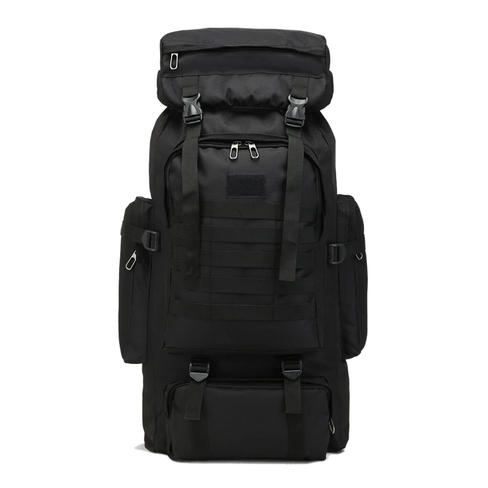 80L Mountaineering Backpack – Large Capacity Waterproof Military Hiking Bag for Men
