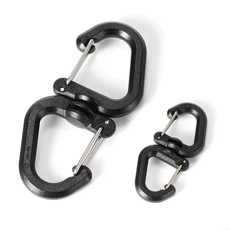 Backpacks Carabiner with 360 Degree Swivels Portable S Chain Hook Camping Double Hook Backpacks Buckles Camping Accessory