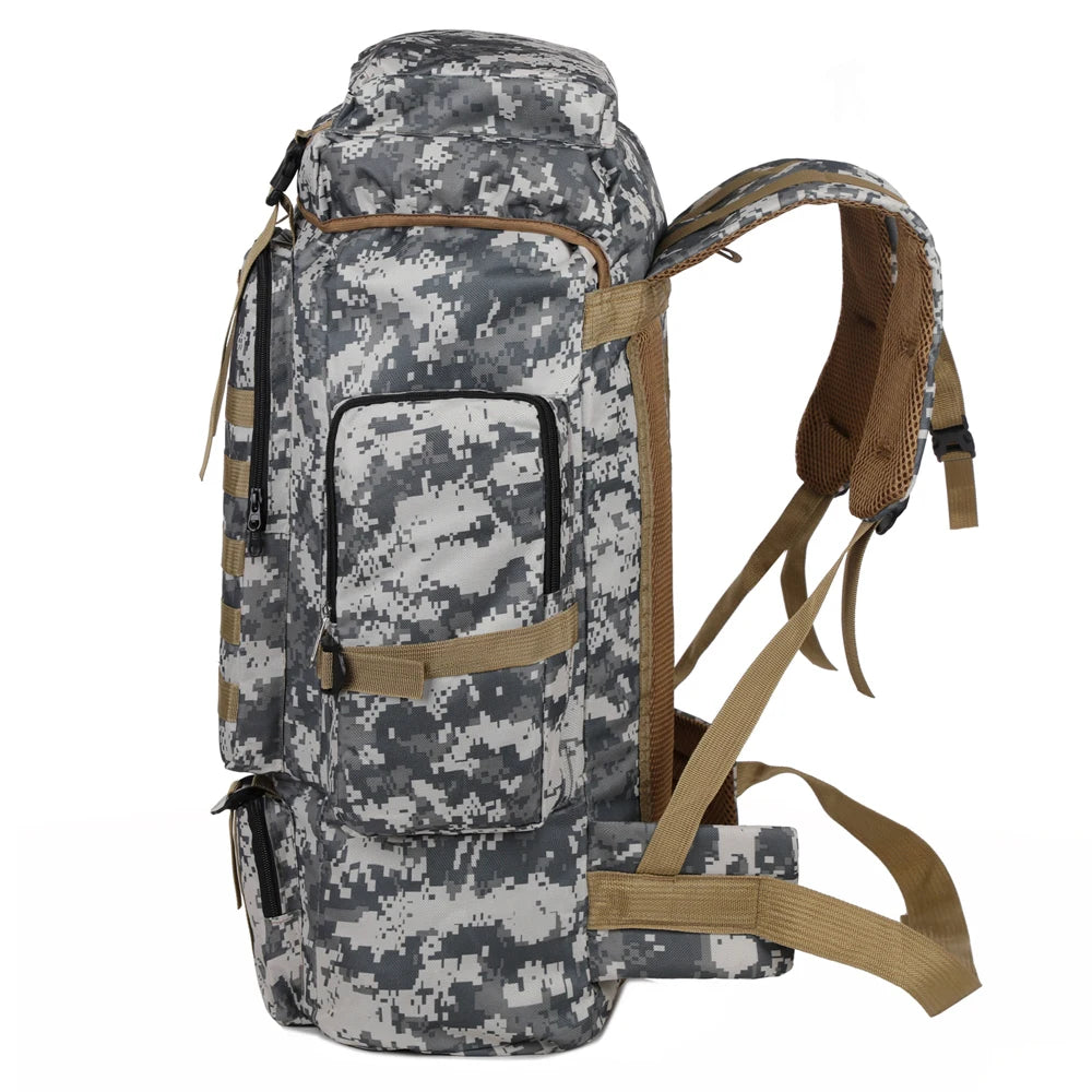 Large Capacity Hiking Backpack – Canvas Outdoor Tactical Rucksack