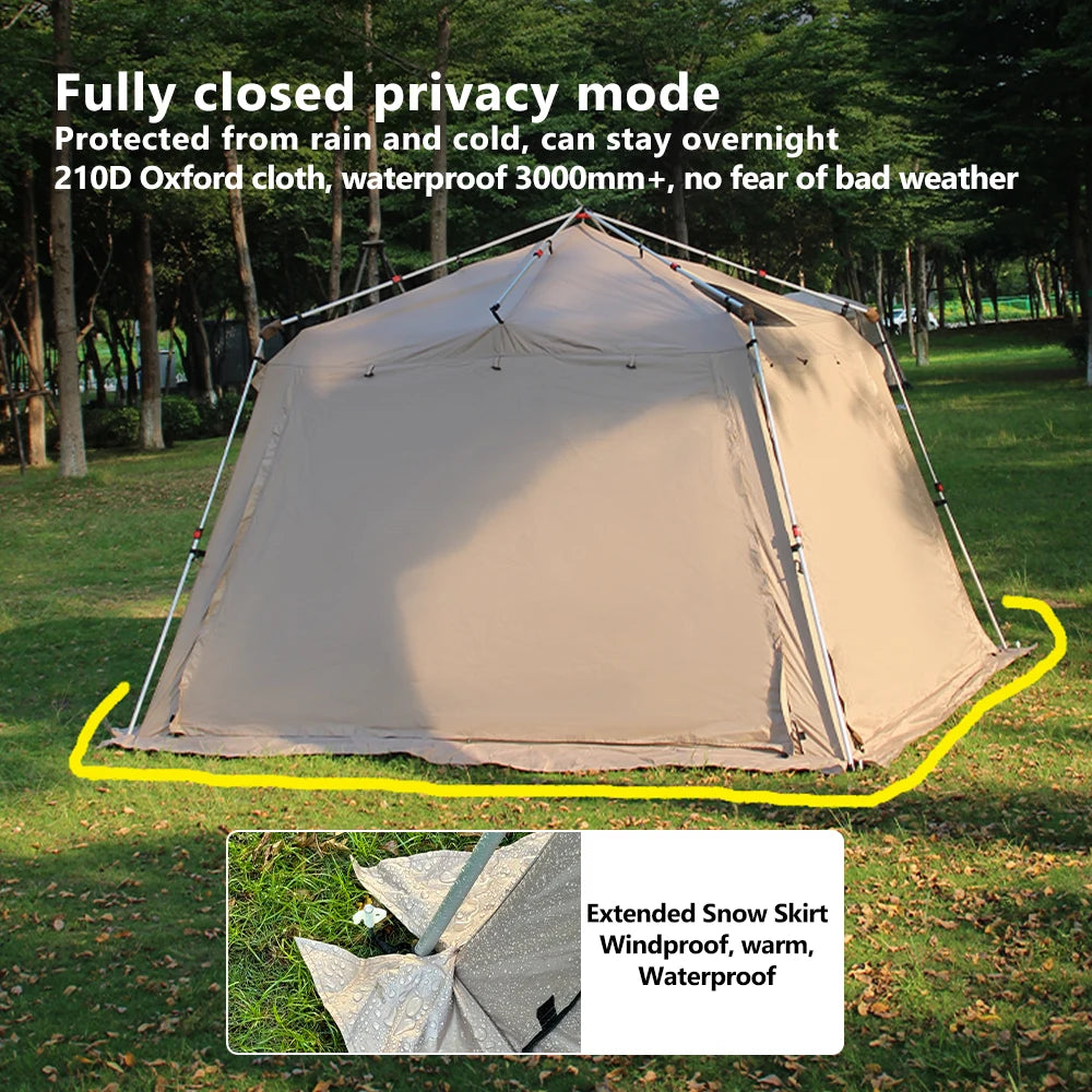 SummitShelter XL – 5-9 Person Waterproof Family Camping Tent | Sun Protection & Durable Oxford Fabric
