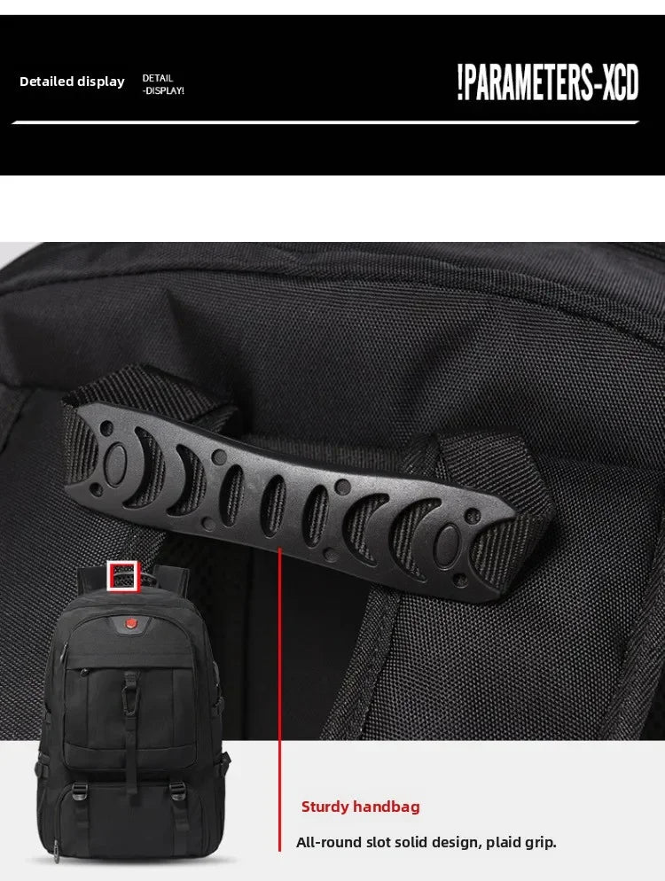 Large capacity men's backpack with high-end feel travel backpacksports outdoor luggage bag mountain climbing bag waterproof