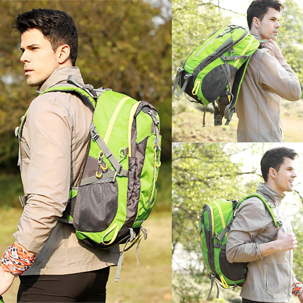 Cycle Climb 40L Water Resistant Travel Backpack Camp Hike Laptop Daypack Trekking Climb Back Bags For Outdoor  Men Women