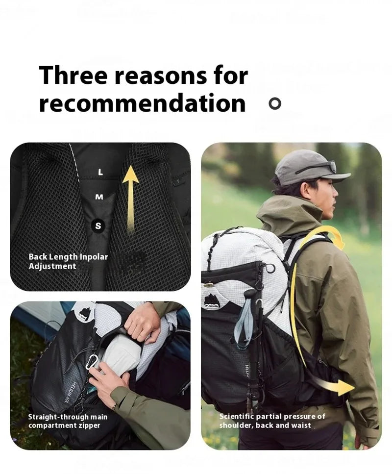 Naturehike 40L Ergonomic Camping Backpack Large Capacity Men's Hiking Backpack with Rain Cover Outdoor Travel Hiking Backpack