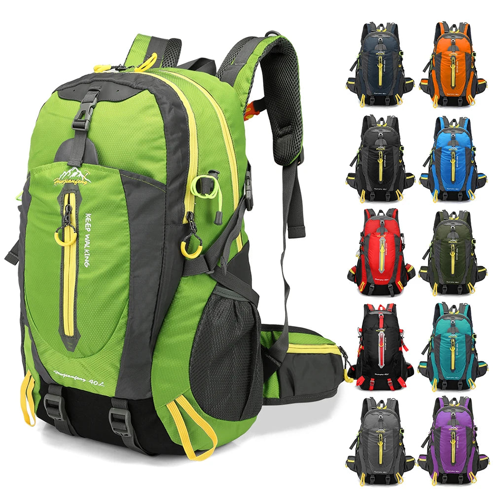 Cycle Climb 40L Water Resistant Travel Backpack Camp Hike Laptop Daypack Trekking Climb Back Bags For Outdoor  Men Women