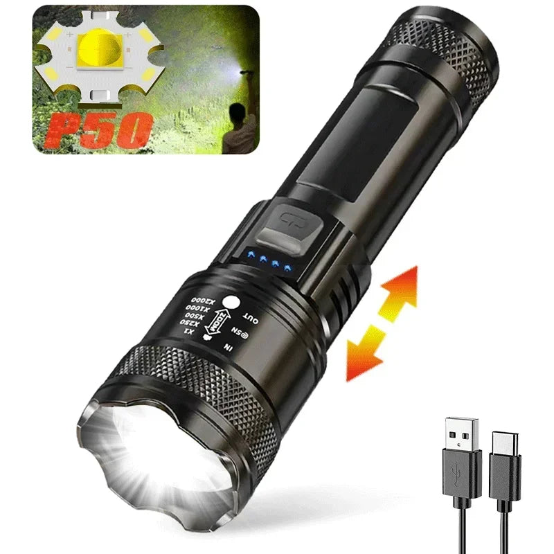 TactiGlow™ Rechargeable LED Flashlight