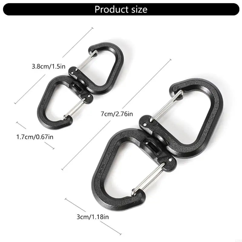 Backpacks Carabiner with 360 Degree Swivels Portable S Chain Hook Camping Double Hook Backpacks Buckles Camping Accessory