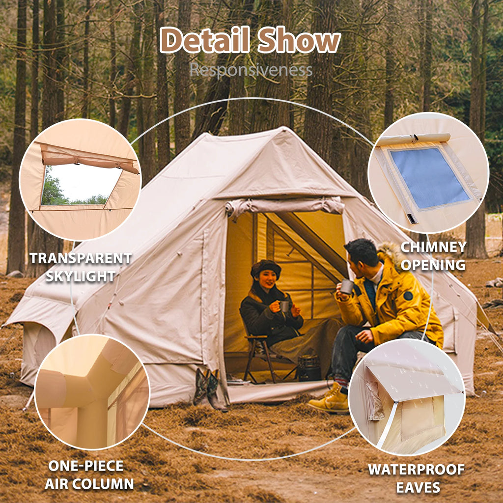 Inflatable Camping Tent – Large & Easy Setup (4–6 Person)