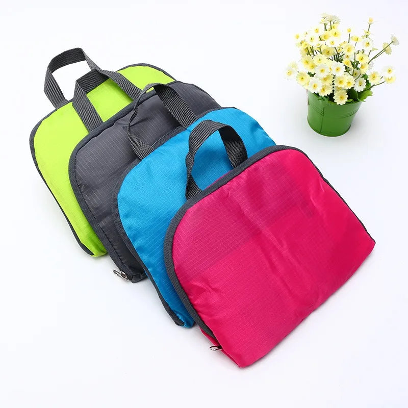 1pc Outdoor Waterproof Foldable Mountain Backpack High-Capacity Wear-Resisting Hike Travel School Cycling Nylon Camping Storage
