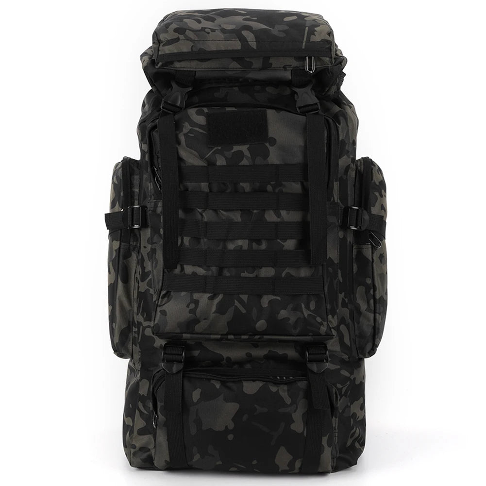 80L Mountaineering Backpack – Large Capacity Waterproof Military Hiking Bag for Men