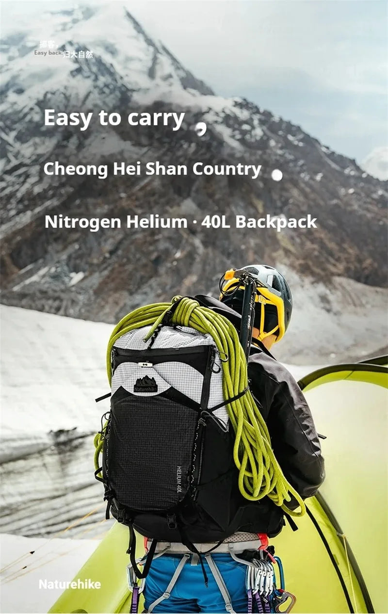 Naturehike 40L Ergonomic Camping Backpack Large Capacity Men's Hiking Backpack with Rain Cover Outdoor Travel Hiking Backpack