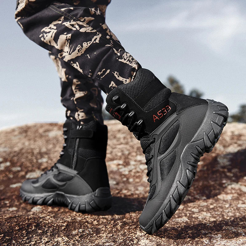 TrailVanguard™ – Men's High-Top Tactical Hiking Boots