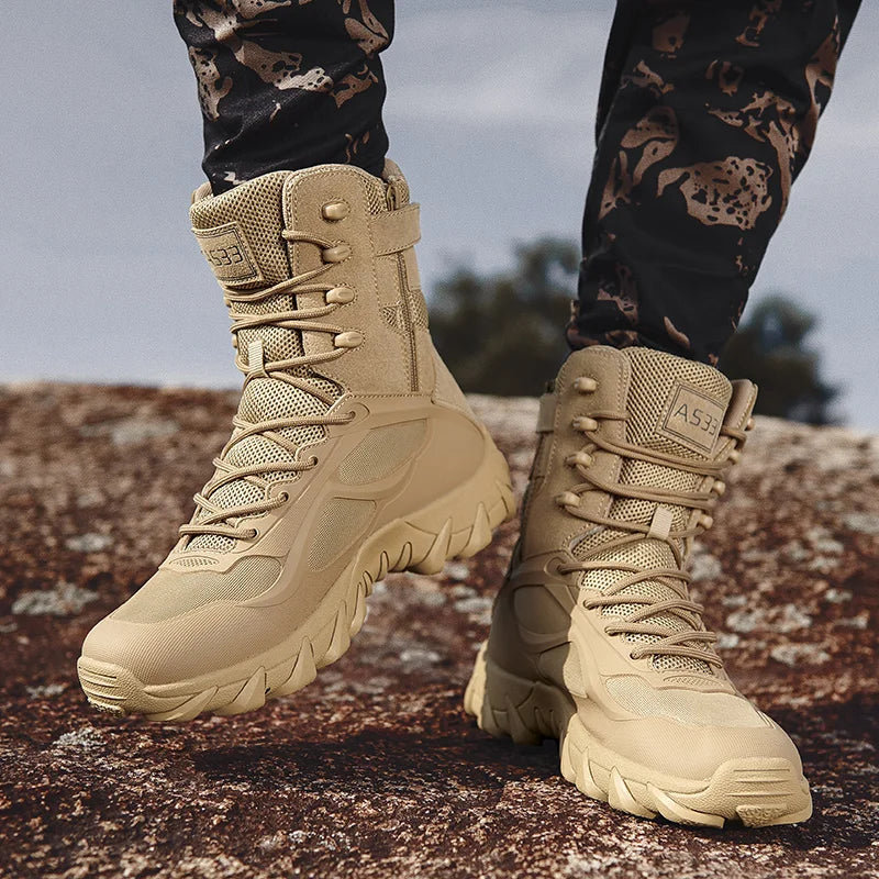 TrailVanguard™ – Men's High-Top Tactical Hiking Boots
