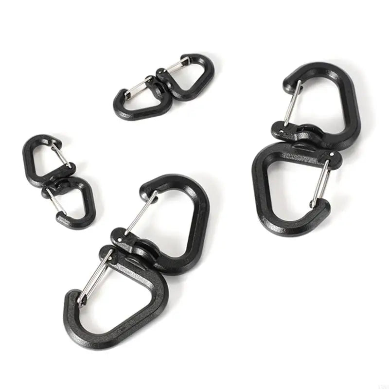 Backpacks Carabiner with 360 Degree Swivels Portable S Chain Hook Camping Double Hook Backpacks Buckles Camping Accessory