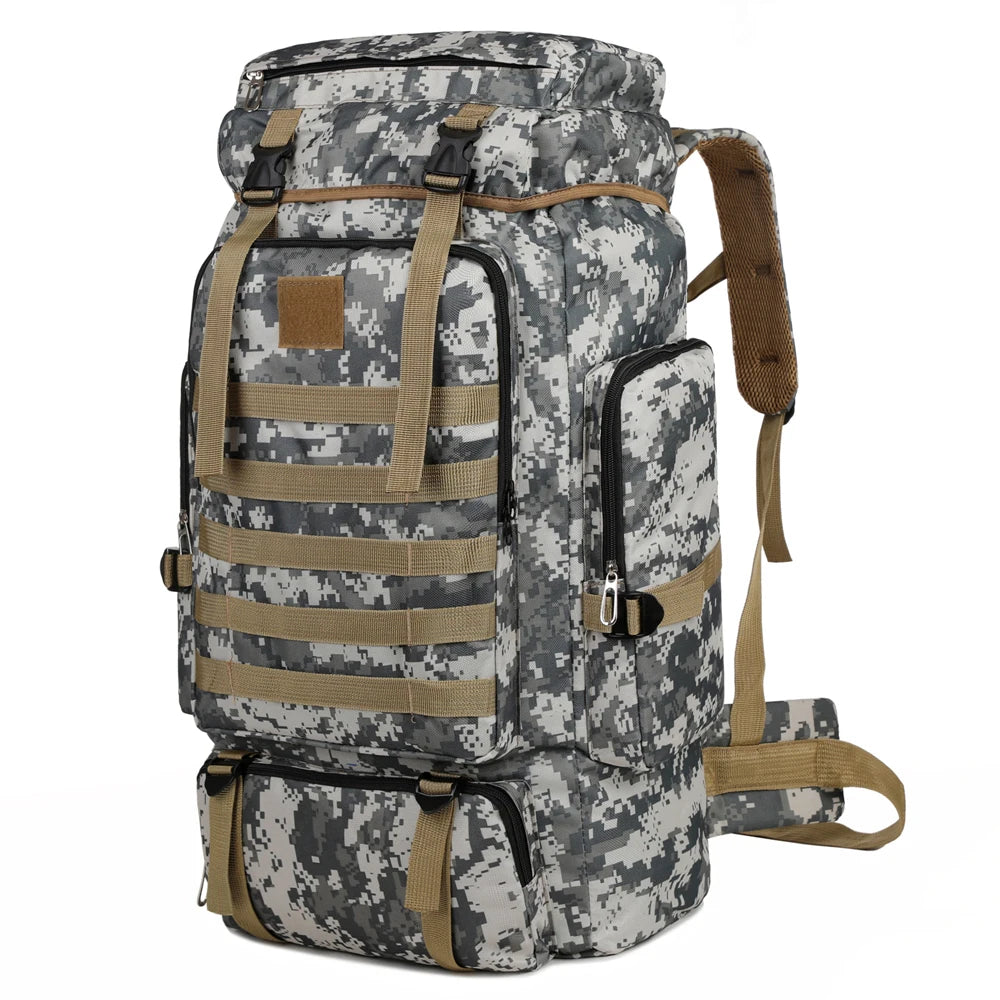 Large Capacity Hiking Backpack – Canvas Outdoor Tactical Rucksack