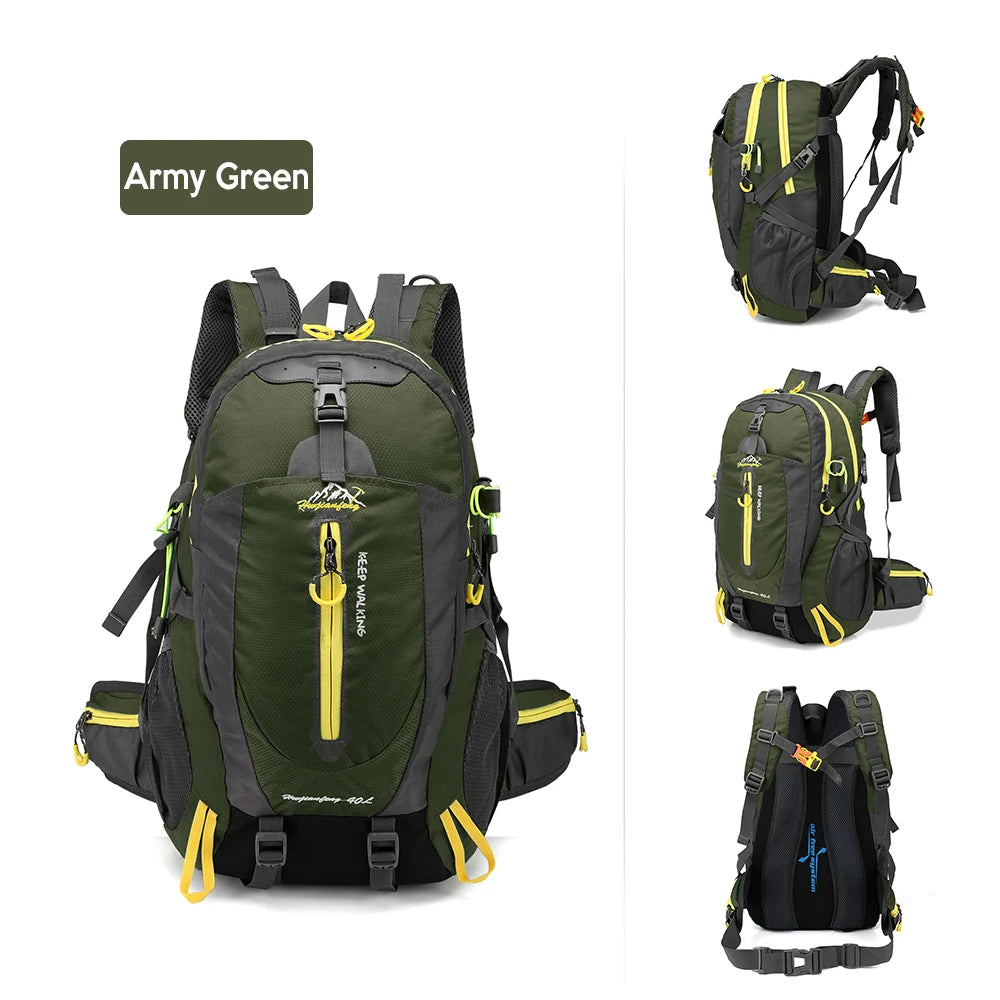 Cycle Climb 40L Water Resistant Travel Backpack Camp Hike Laptop Daypack Trekking Climb Back Bags For Outdoor  Men Women