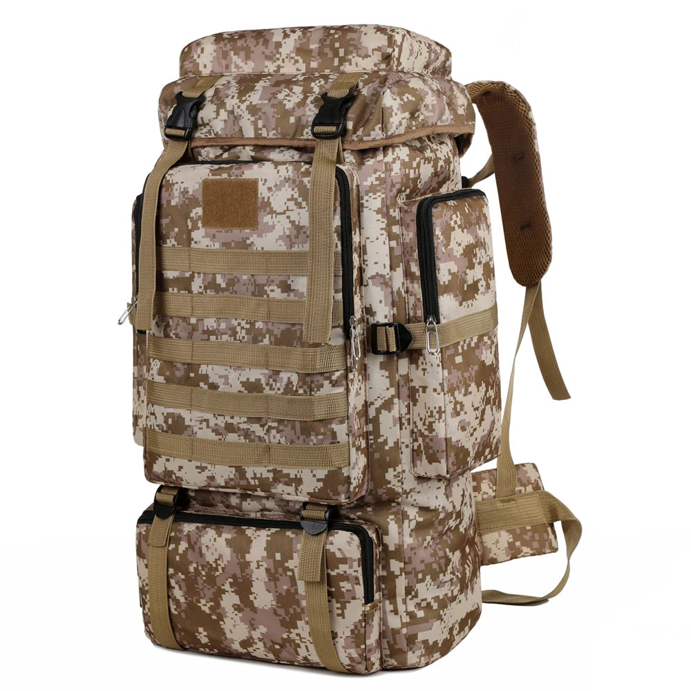Large Capacity Hiking Backpack – Canvas Outdoor Tactical Rucksack
