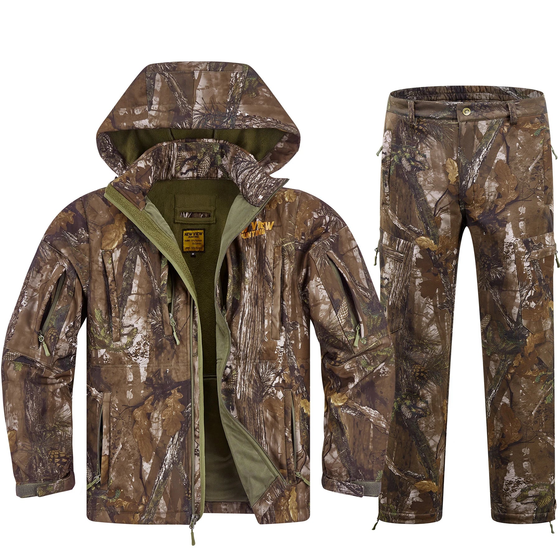 Men's Camo Hunting Suit – Winter Warm Jacket and Pants Set