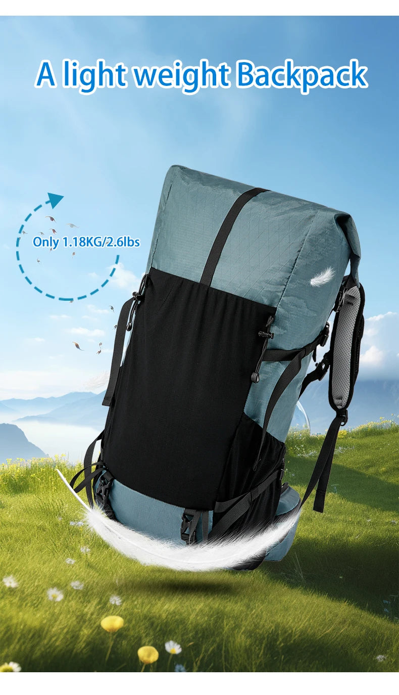 40L Outdoor Hiking Camping Backpack Large Capacity Waterproof Climbing Bag Travel Equipment Men Women's 2024 New Backpack