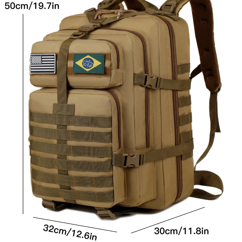 Large Capacity Waterproof Outdoor Travel Backpacks for Men Multi Pockets Durable Tactical Bag Camping Hiking Oxford Backpack
