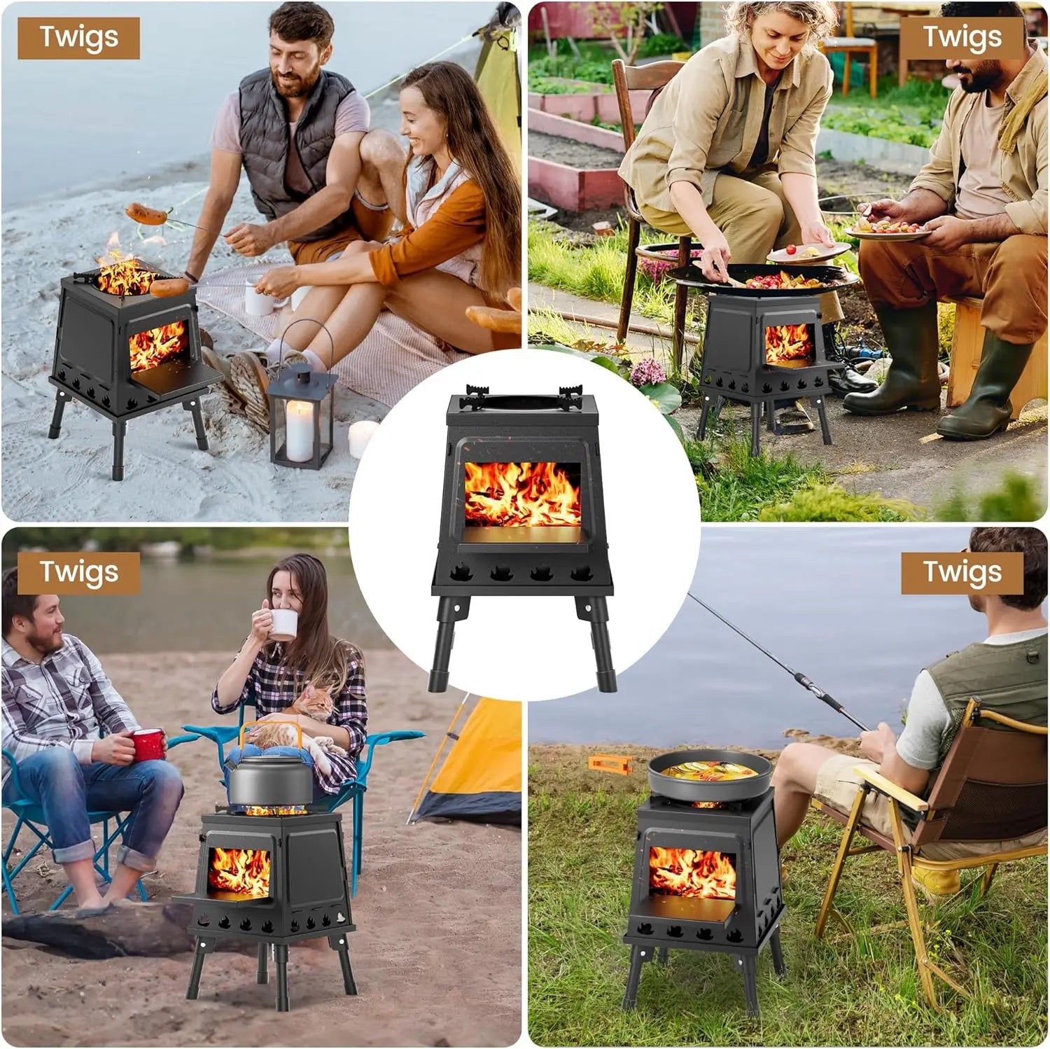 FireLite™ Portable Wood Stove – Your Compact Campfire Companion