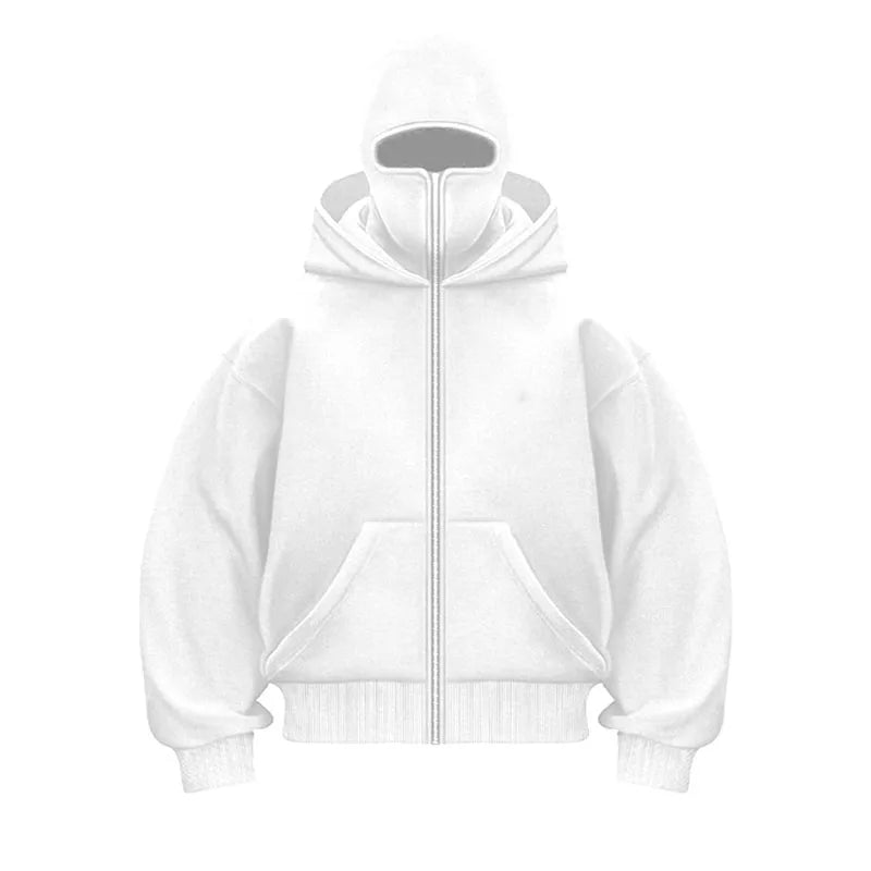 ShadowNinja – Y2K Gothic Double-Hood Winter Hoodie