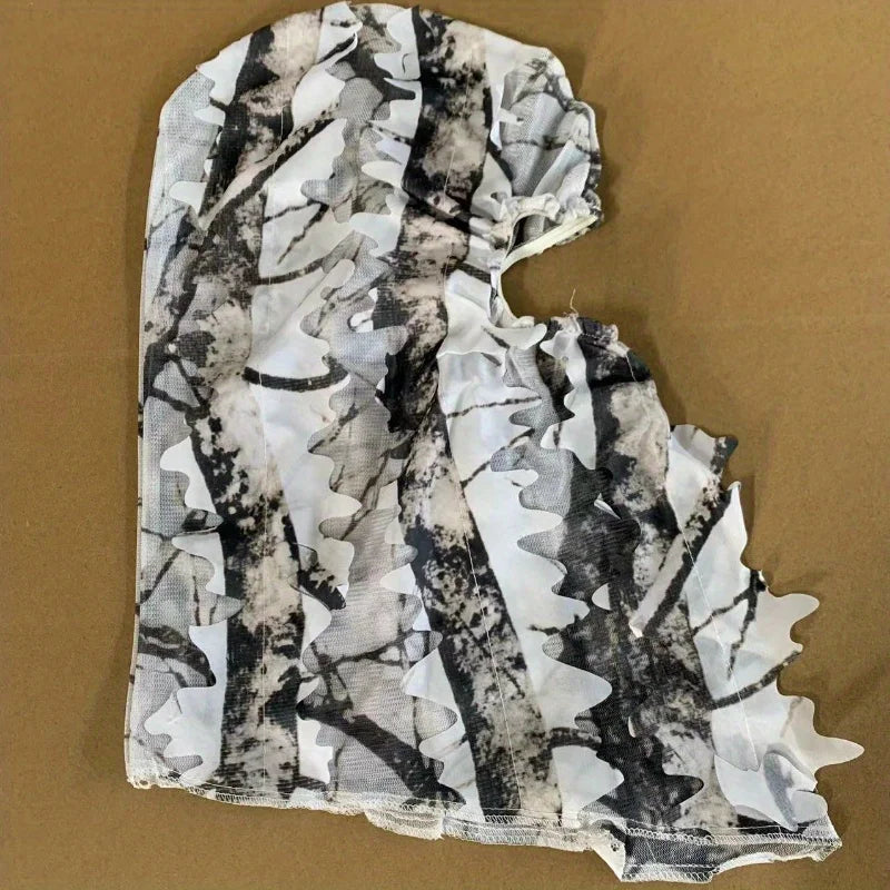 1pc 3D Camouflage Leafy Hat & Full Face Mask – Turkey Camo Hunting Gear