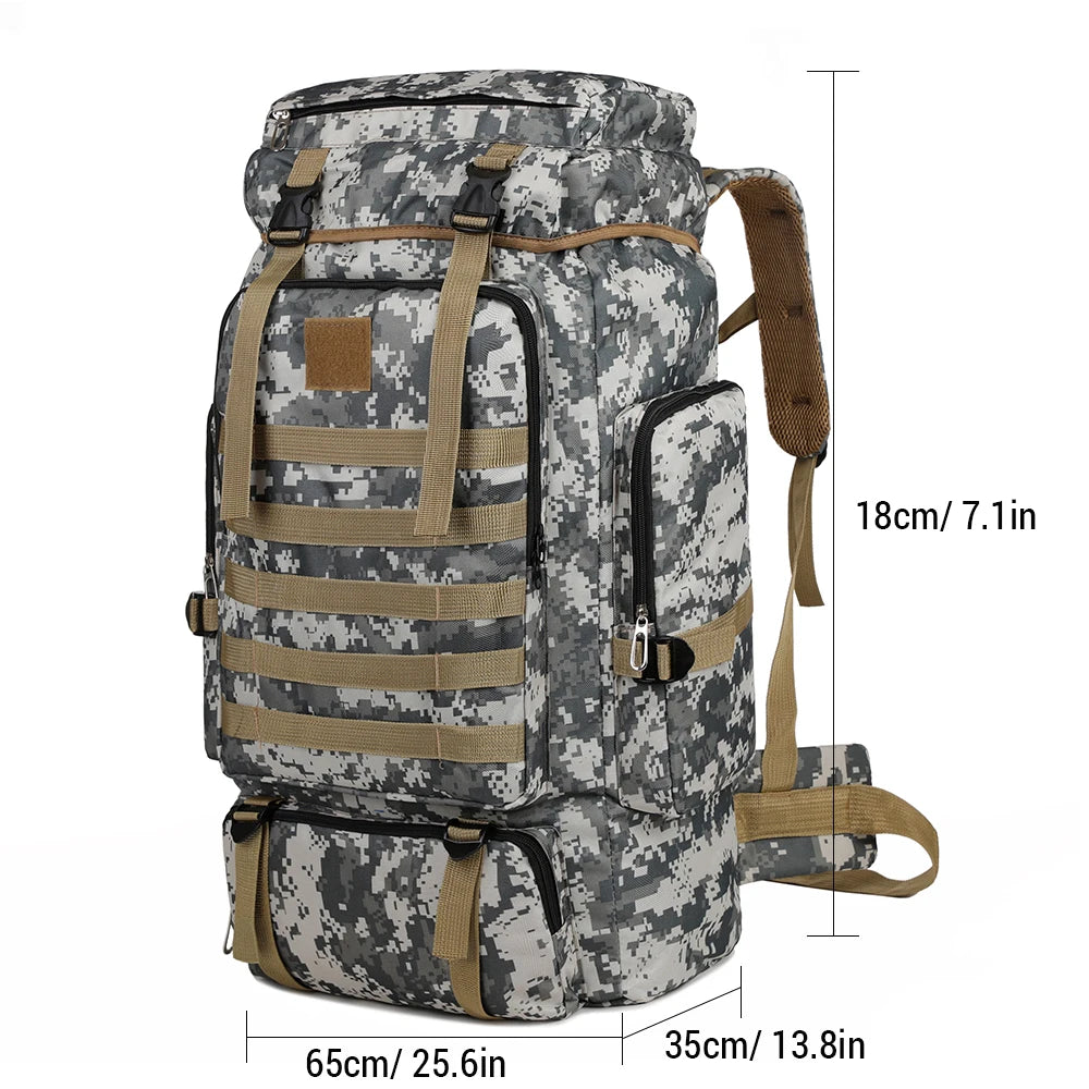 Large Capacity Hiking Backpack – Canvas Outdoor Tactical Rucksack