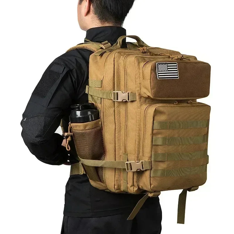 45L Tactical Backpack for Men and Women Outdoor camping equipment back pack Hiking Survival Rucksack travel backpacks School Bag