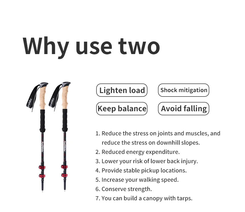 Skystride™ Carbon Trekking Poles