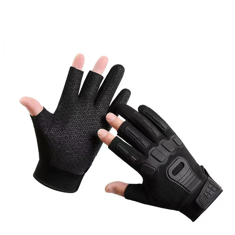 Tactical gloves Outdoor sports cycling and fitness thickened armor protection palm anti-slip finger gloves
