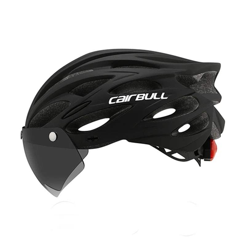 Lightweight MTB Bicycle Helmet with LED & Detachable Goggles