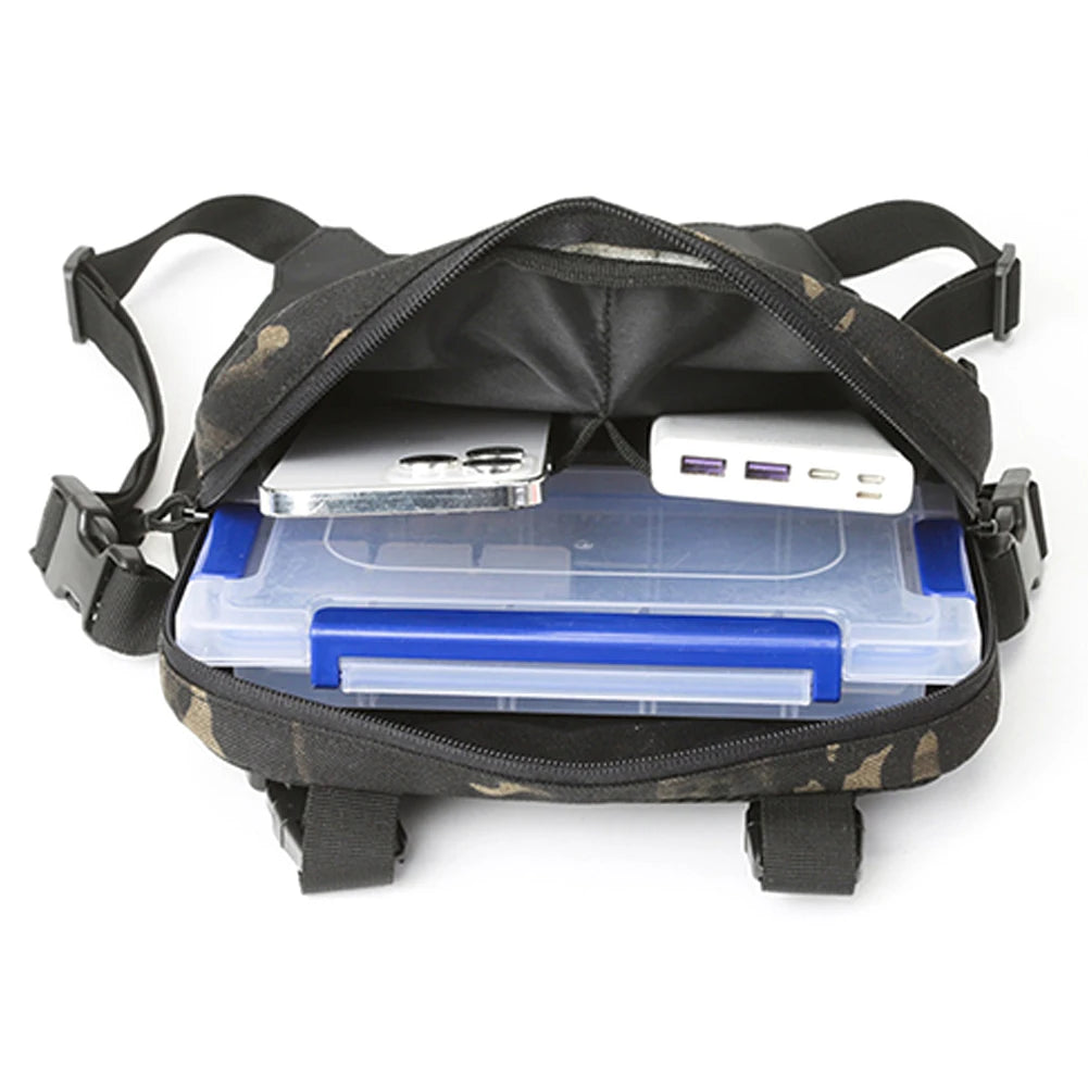 Fishing Chest Bag with Adjustable Straps Climbing Camping Backpack Large Capacity Travel Vest Backpack Outdoor Cycling Bag