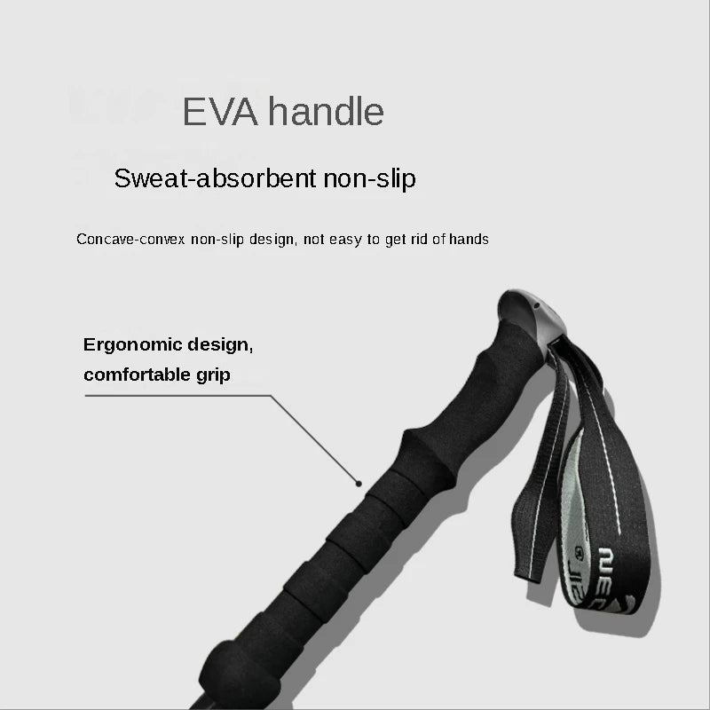 PathGuard™ Foldable Trekking Pole – Compact Strength for Every Journey