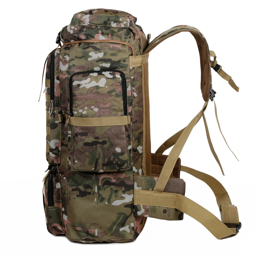 Large Capacity Hiking Backpack – Canvas Outdoor Tactical Rucksack