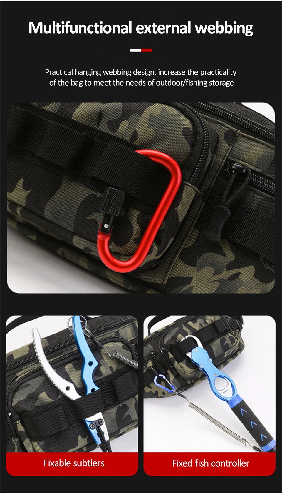 Camping Waist Chest Bag Multifuctional Outdoor Backpack Molle Fishing Lure Bag Shoulder Sling Fanny Pack Sports Hiking Bags