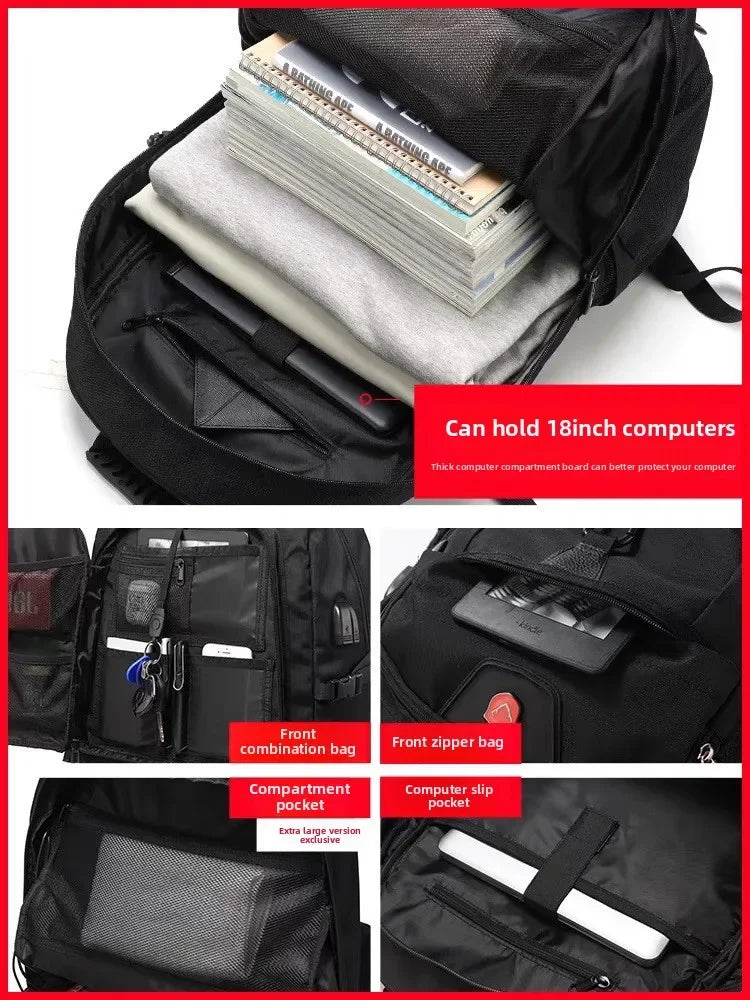 Large capacity men's backpack with high-end feel travel backpacksports outdoor luggage bag mountain climbing bag waterproof
