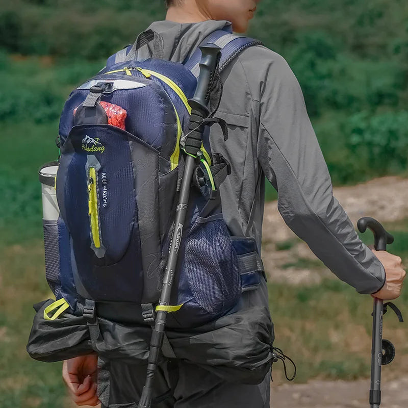 40L waterproof travel backpack, camping and hiking laptop bag, hiking backpack, men's and women's hiking backpack