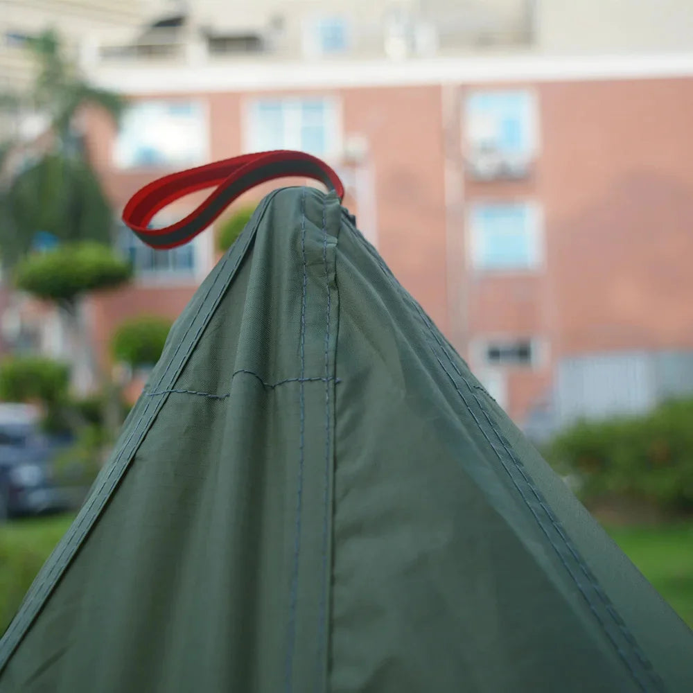AeroPeak Silnylon Pyramid Tent – Ultralight Rodless Shelter for 3–4 People