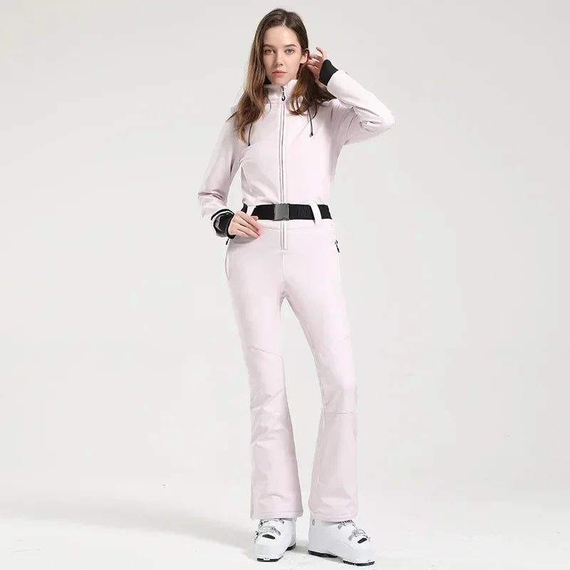 Women's Slim Fit Ski Jumpsuit – Winter One-Piece Snow Suit