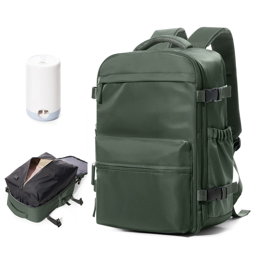 Camping Vacuum Travel Backpack For Women Men，Student Travel Cabin Vacuum Compression Backpack, 15.6 in laptop backpack Schoolbag