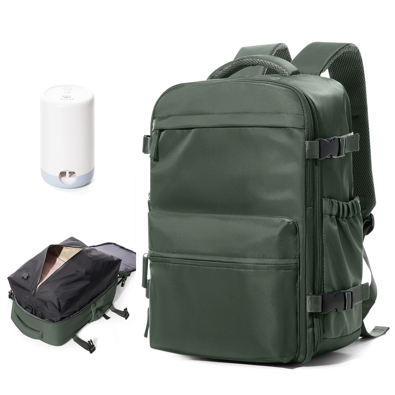 Camping Vacuum Travel Backpack For Women Men，Student Travel Cabin Vacuum Compression Backpack, 15.6 in laptop backpack Schoolbag