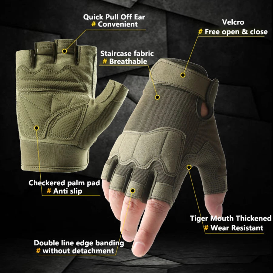 Tactical Gloves for Men, Touchscreen Motorcycle for Outdoor Sports Cycling Airsoft Paintball Hunting Hiking Camping Climbing