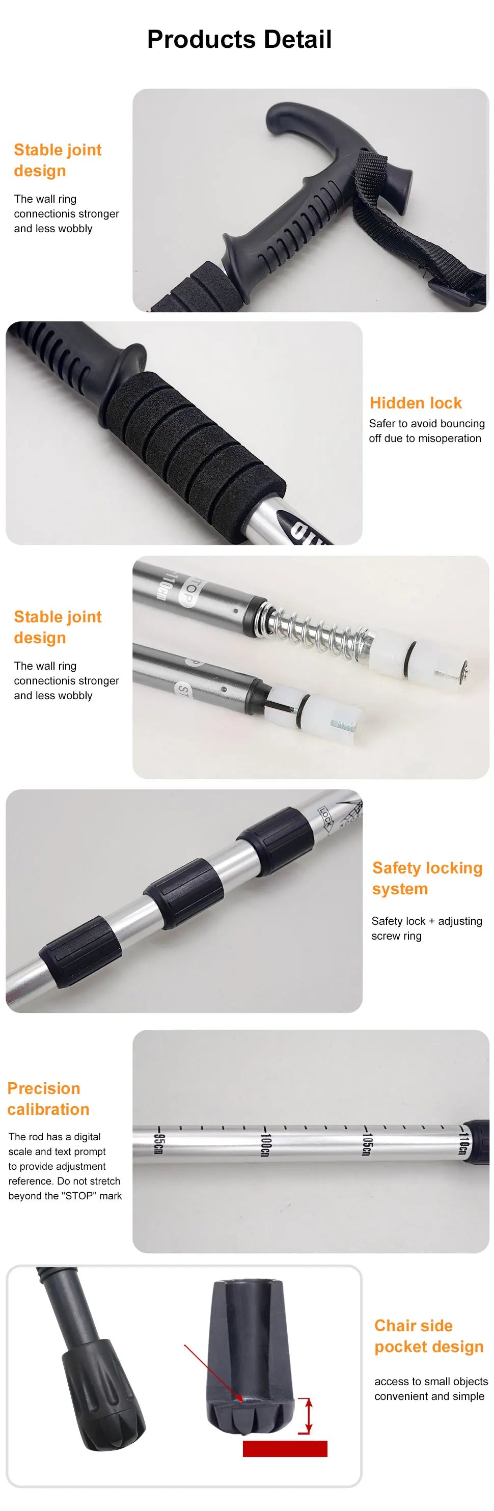 IronClimb™ 4-Section Folding Trekking Pole – Built to Pack. Ready to Rise.