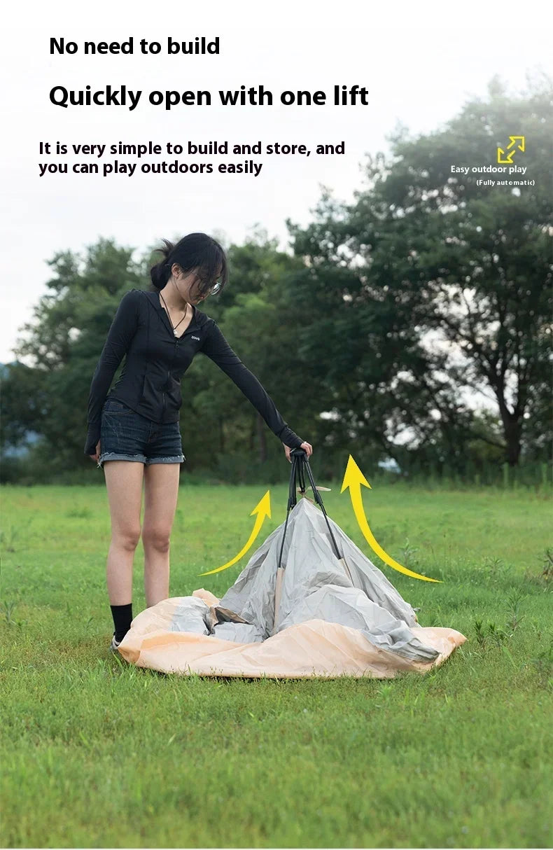 MOUNTAINHIKER Outdoor Tent – Fully Automatic, Quick-Opening, Rainproof & Sun-Resistant (3-4 Person)