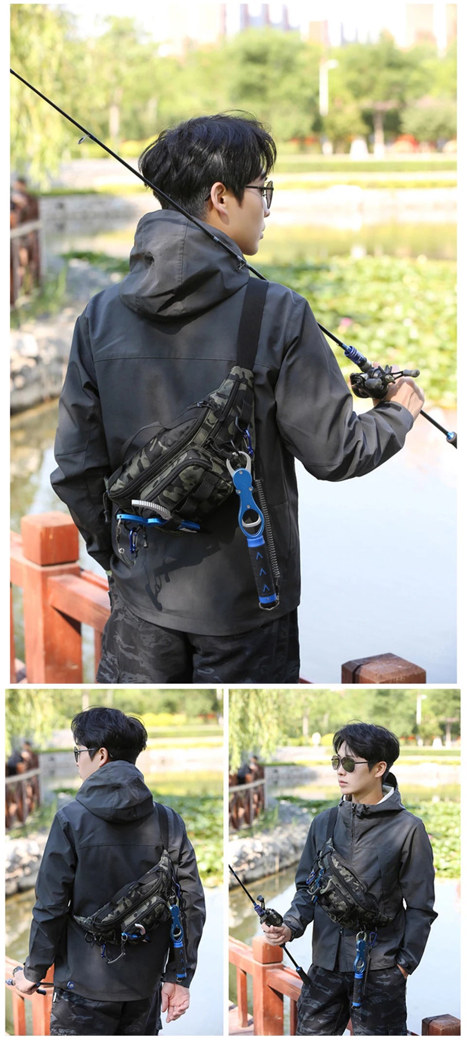 Camping Waist Chest Bag Multifuctional Outdoor Backpack Molle Fishing Lure Bag Shoulder Sling Fanny Pack Sports Hiking Bags