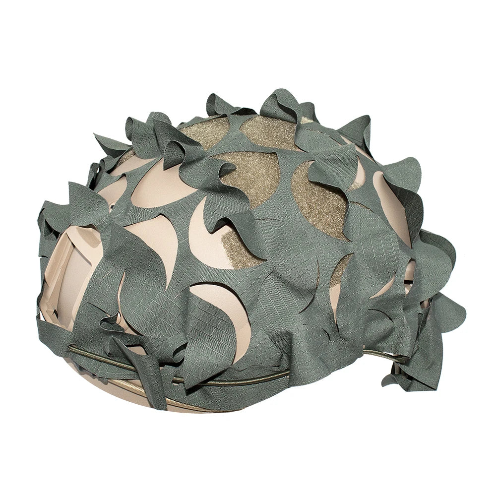 3D Camo Net Airsoft Helmet Cover Laser Cut Nylon Drawstring Helmet Scrim CS Wargame Paintball Paratrooper Hunting Accessories